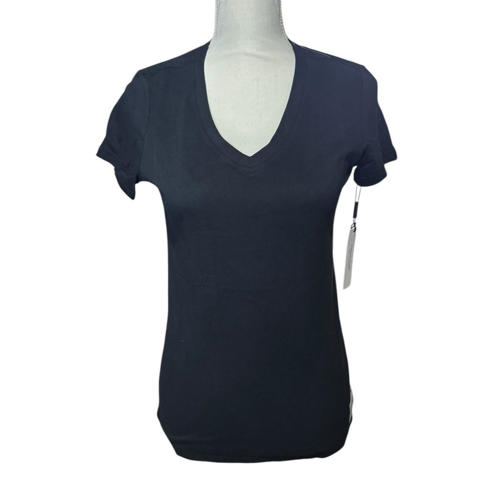 Calvin Klein Performance Logo Patch V-Neck Black T-Shirt